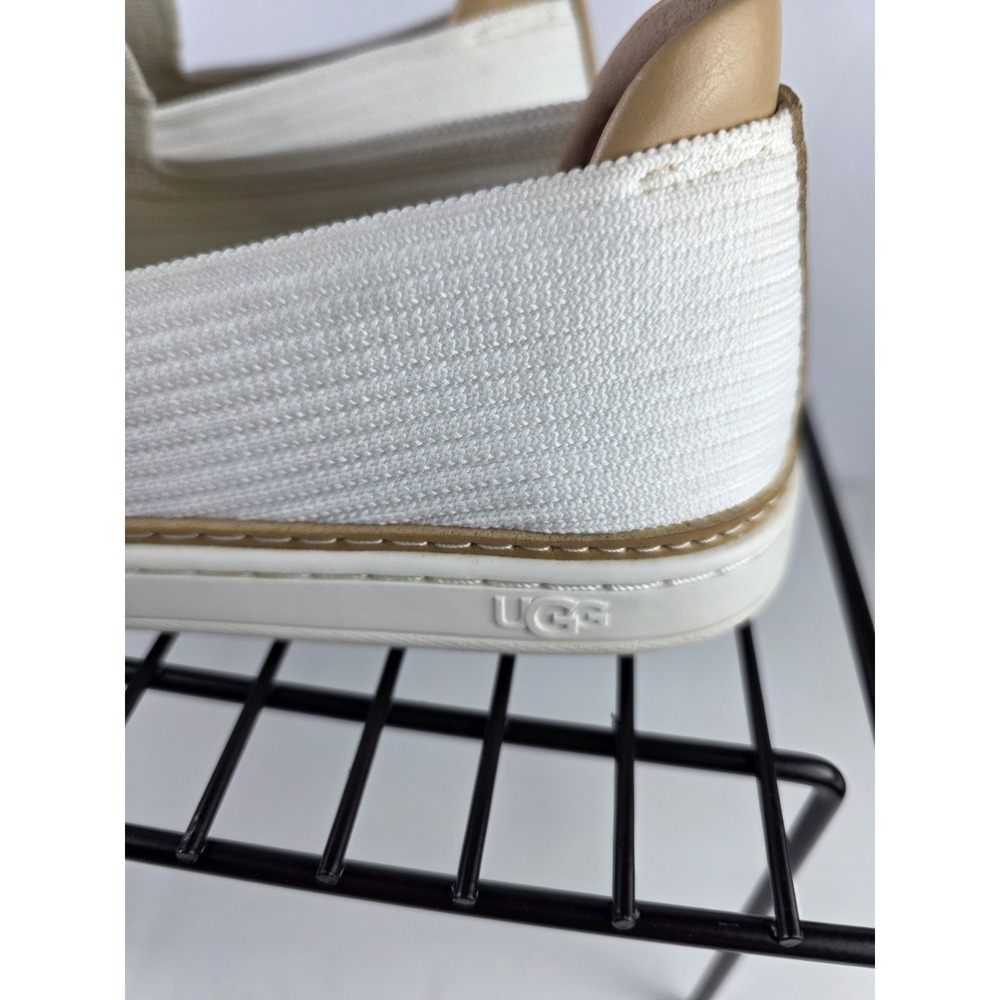 UGG Sammy Rib Knit Slip On Sneakers White 1112259 Women 9.5 Loafers - Picture 3 of 12